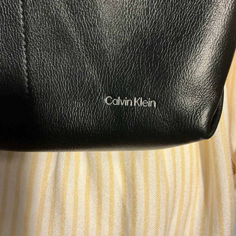 Calvin Klein Pebbled Faux Leather Bubble Flap Mini Backpack